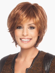 Perruque de cheveux humains blonde coupe boyish