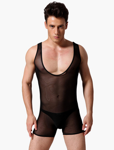 Sexy Scoop cou maillot de Nylon pour les hommes