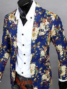 Blazer coton mélangé Imprimé fleuri