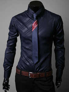 Chemise costume moulante coton mélangé