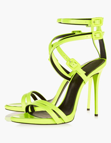 Sandales verni croisées bout ouvert PU