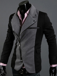 Blazer coton mélangé zip à côté