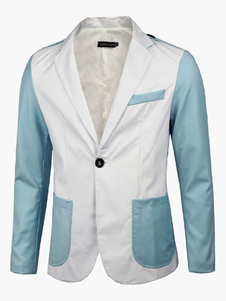 Blazer homme coton mélangé Blanc
