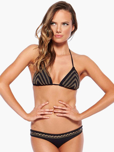 Bikini ensemble sexy noir licou femme