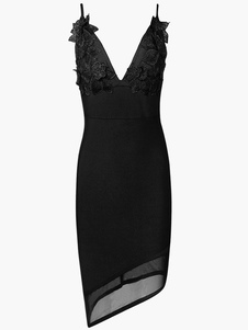 Robe Bodycon brodé rayonne de la femme