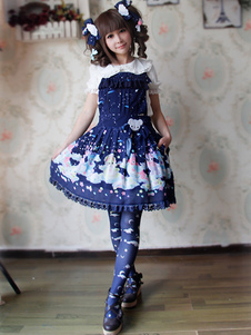 Robe bretelles lolita charmante chiffon noeud