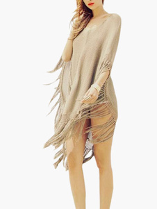 Blouse plage bleu ciel claire à tricoter pour femme