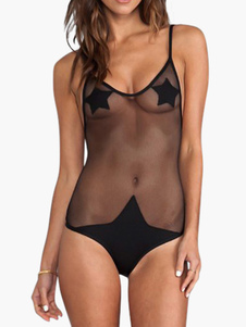 Bikini 1 pièce sexy color-block dos décolleté bretelles