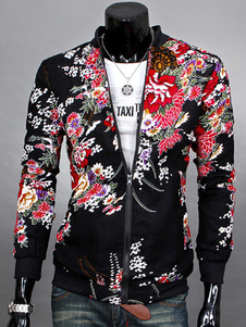 Blouson soutenu motif pivoine