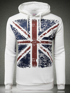 Sweat modeste blanc imprimé drapeau