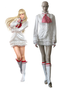 Tekken 6 Lili White Lolita Robe jeu Cosplay Costume