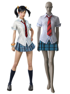 Tekken Blood Vengeance Ling Xiaoyu Sailor Unimform jeu Cosplay Costume