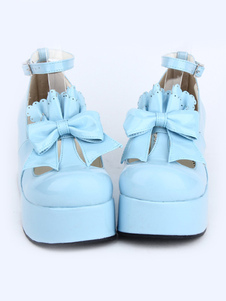 Chaussures de lolita bleu ciel clair