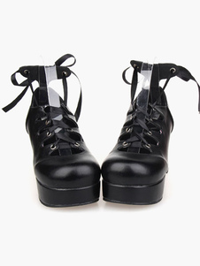Chaussures de lolita parfaites PU noir