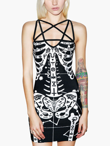 Robe bodycon multicolore col V creusé croisé avant