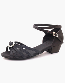 Chaussures de latine tissu talons épais