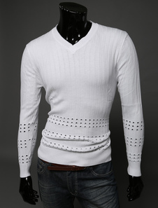 Pull de haute qualité 100% coton col V