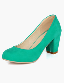 Escarpins talons épais mocassin