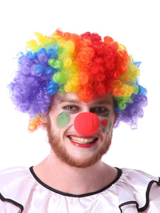 Perruque de Clown multicolore Halloween