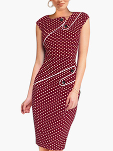 Charmante Robe vintage pois bouton