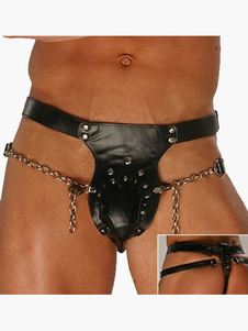 Toussaint Cosplay Mémoire de l'homme en cuir noir chaine Sexy PU