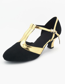 Adorables Chaussures de latine cuir suédé talons épais