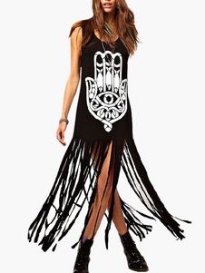 Robe droite acétate de cellulose noir