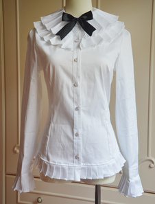 Chemisier lolita doux coton noeud