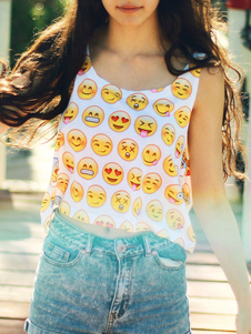 Débardeur féminin multicolore de dessins animés