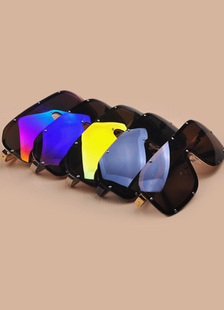 Lunettes des hommes argentes dorées