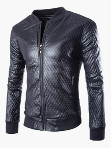 Veste homme noir col montant