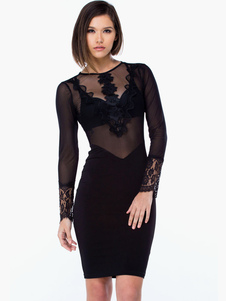 Robe Bodycon noir creusé