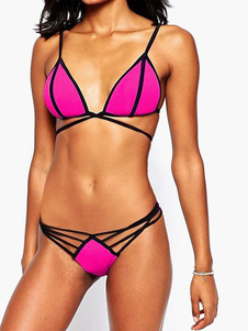 Bikini Ensemble sexy rose pour femme