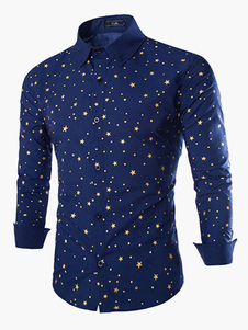 Chemise coton impression manches longues