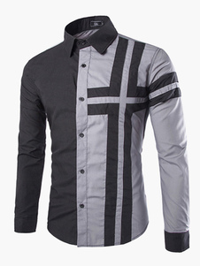 Chemise coton multicolore manches longues