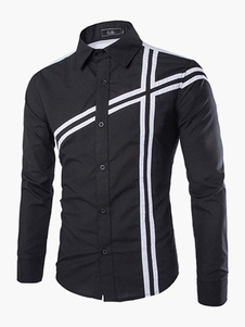 Chemise casual coton imprimé géométrique