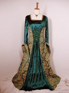 Costume rétro bleu synthétique