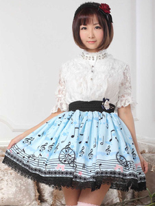 Jupe lolita excellente bleue douse dentelle