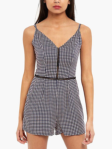 Combinaison féminine mode multicolore écossaise