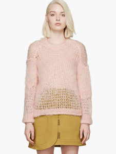 Doux Pull pour femme mode rose