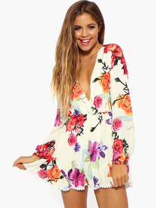 Combinaison pour femme casual multicolore fleurie