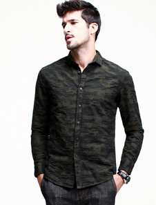 Chemise artistique avec bouton manches longues