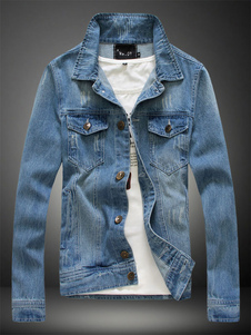 Blouson de qualité en denim unicolore