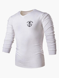 Pull de haute qualité en coton col ras du cou