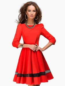 Belle robe skater style urbain unicolore