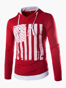 Sweat de qualité en coton imprimé drapeau