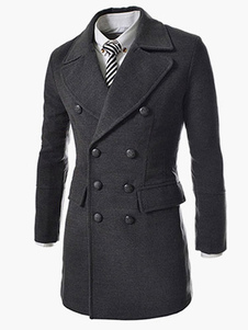 Manteau unique masculin coton mélangé