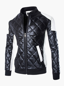 Veste homme en PU col montant