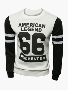 Sweat populaire coton mélangé imprimé lettres