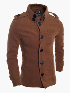 Manteau classique masculin coton mélangé